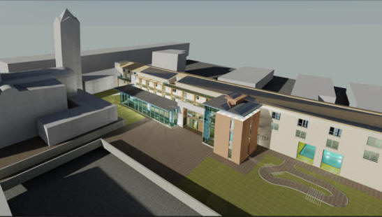 immagine dell’ex Convitto vescovile di Castrovillari che è in fase di ristrutturazione per ospitare un Centro polifunzionale per persone con disabilità