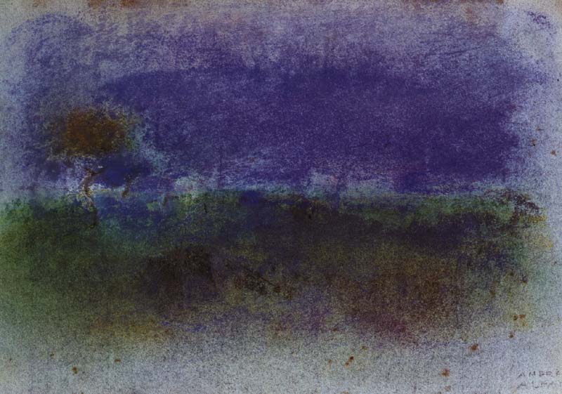 ATMOSFERA PRIMAVERILE, ANNI 50 C., PASTELLO SU CARTA, CM 15X21