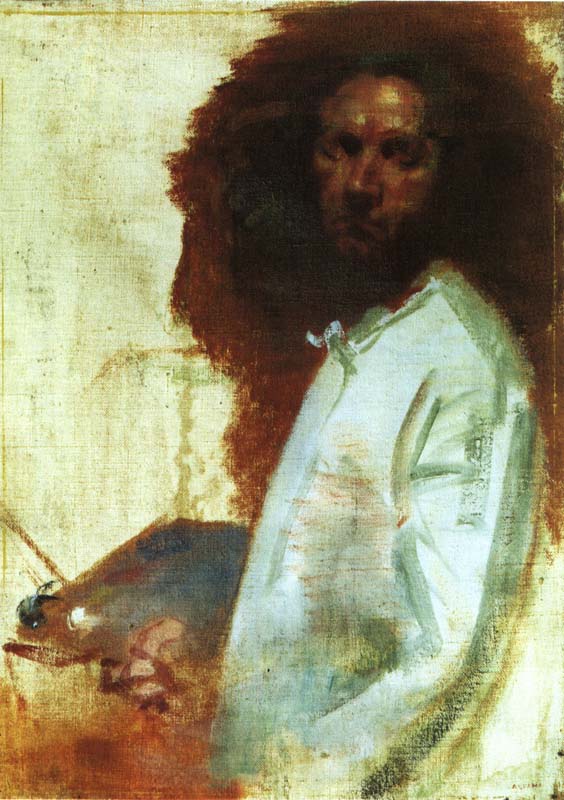 AUTORITRATTO,  ANNI 30, OLIO SU TELA, CM 87,5X62