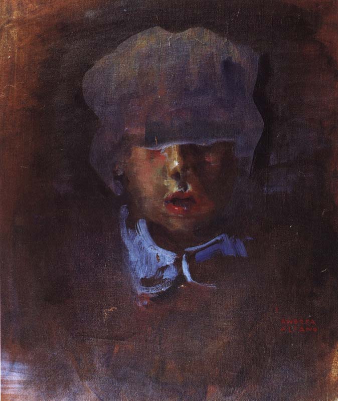MONELLO, ANNI 40, OLIO SU TELA, CM 44,5X37