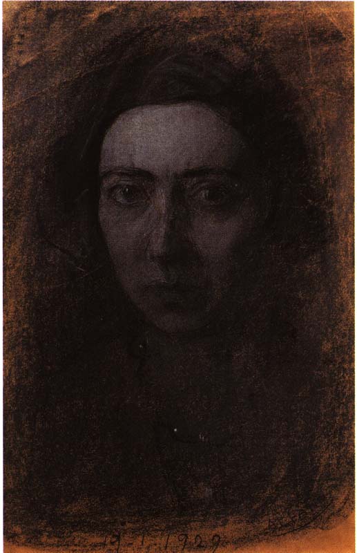 RITRATTO DI DONNA, 1929, CARBONCINO SU CARTA, CM 43X31