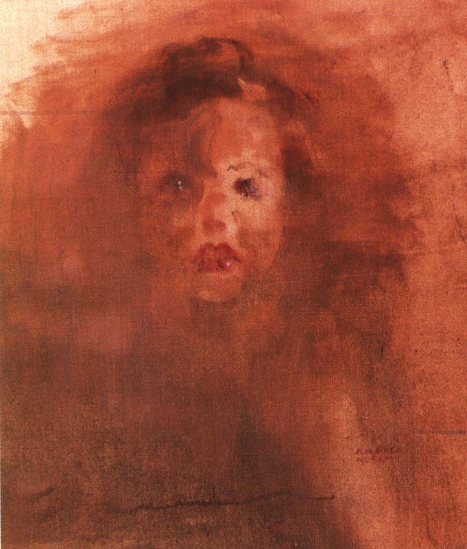 RITRATTO DI FANCIULLO, ANNI 50, OLIO SU TELA, CM 45X40,5