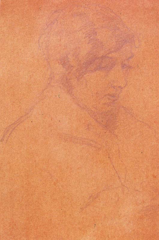 RITRATTO DI VIRGINIA, ANNI 1910 C., MATITA SU CARTA, CM 18X11