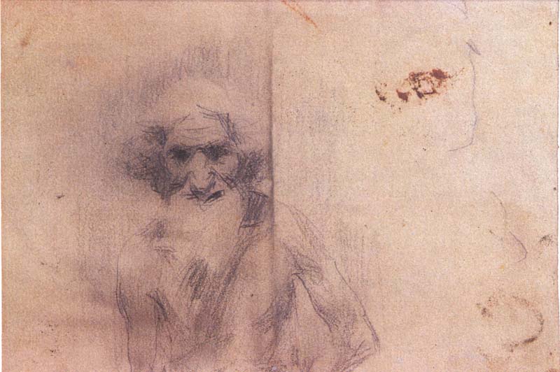 VECCHIO, 1890-91, MATITA SU CARTA, CM 15X20,5